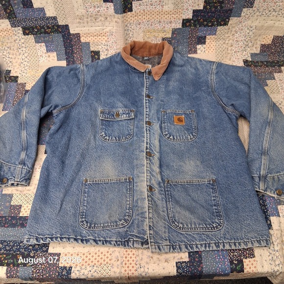 Carhartt Other - Vintage Carhartt C59 DST Denim Chore Coat Mens 2XL Blanket Lined USA Barn Jacket